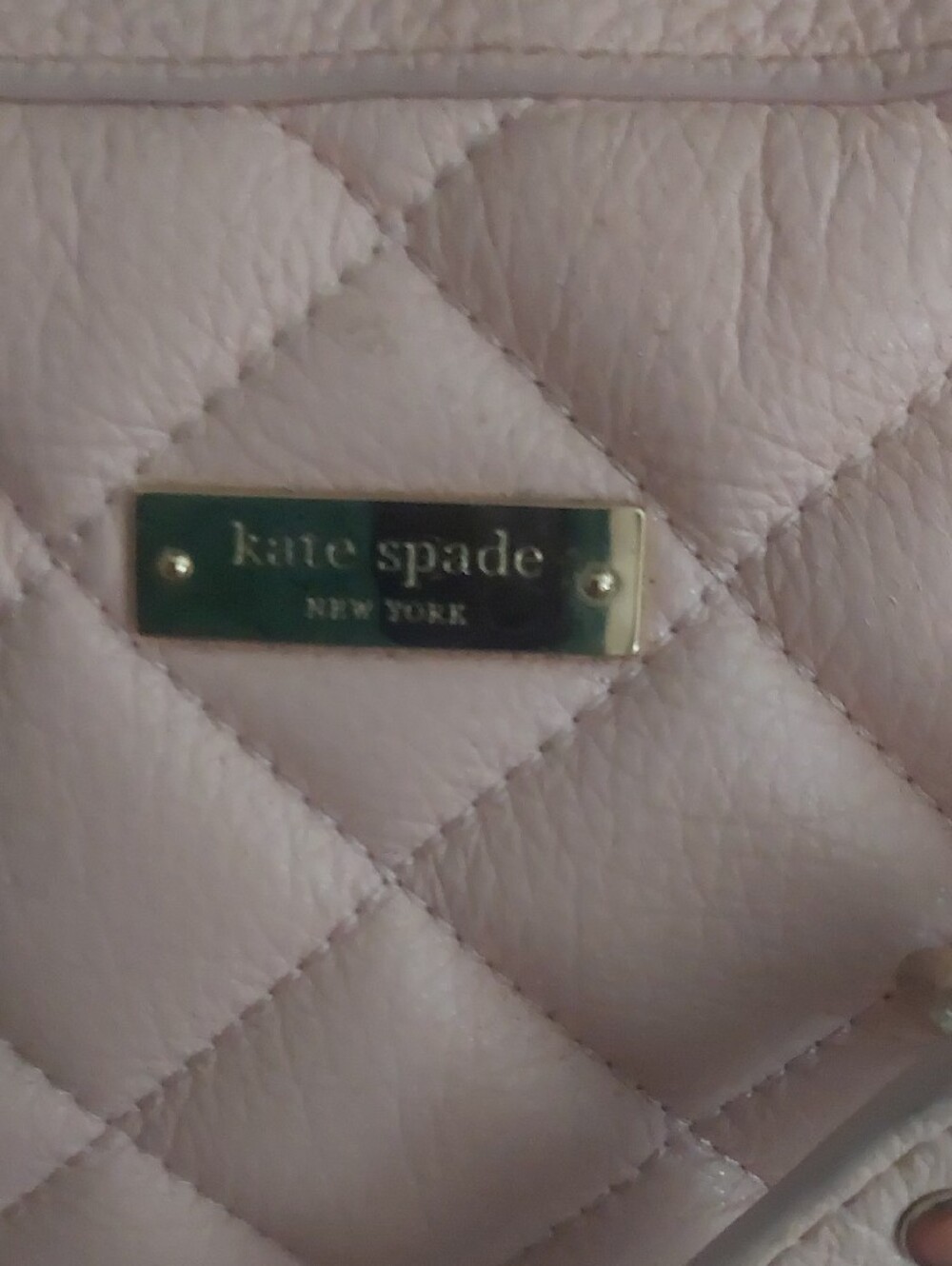 kate spade Quilted Light Pink Crossbody Bag with Gold Hardware - Picture 3 of 7